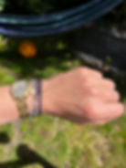 Thumbnail: Dark Blue Moonstone Sparkling Minimalist Bracelet
