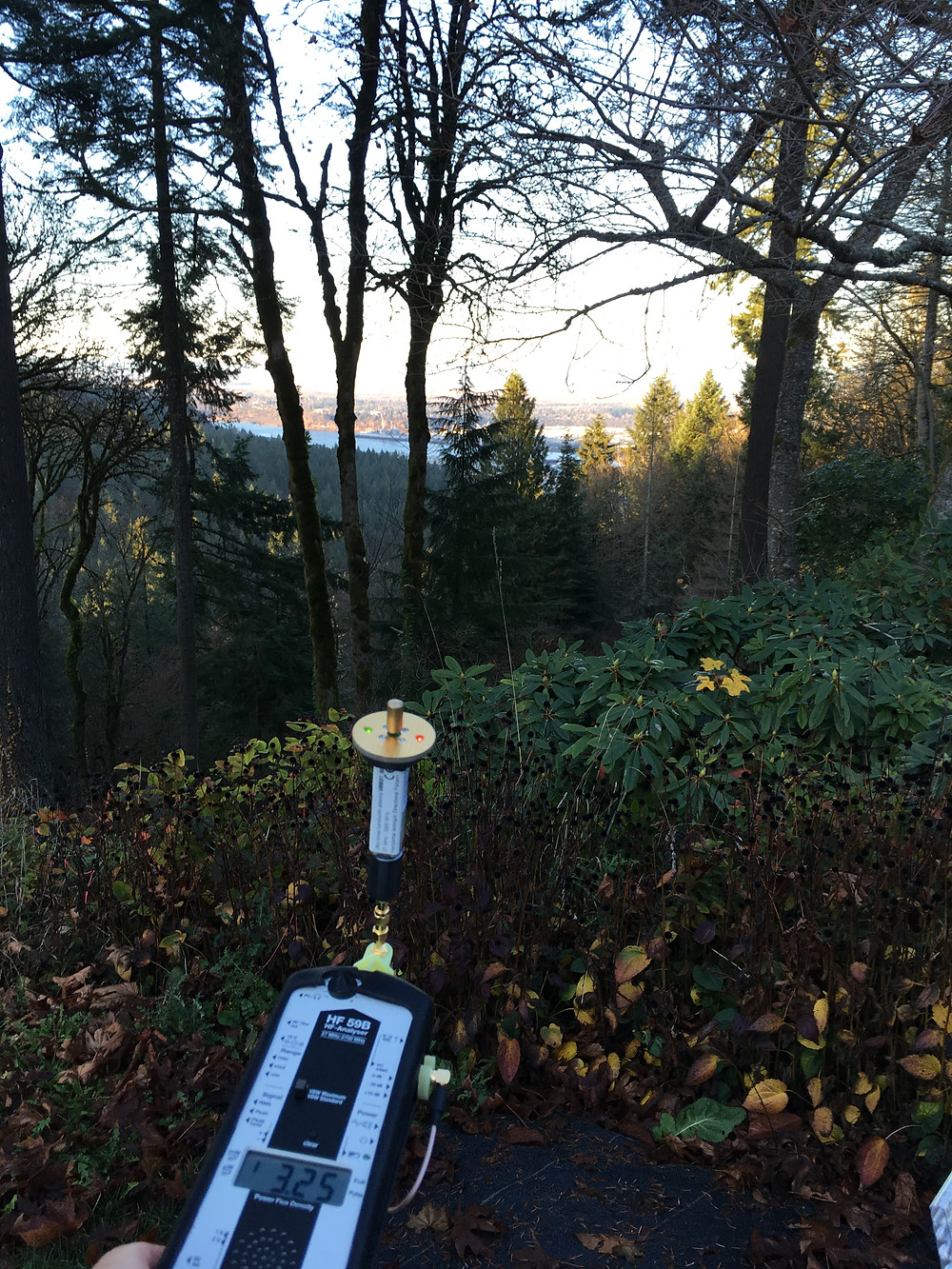 Measuring wireless radiation during EMF home inspection