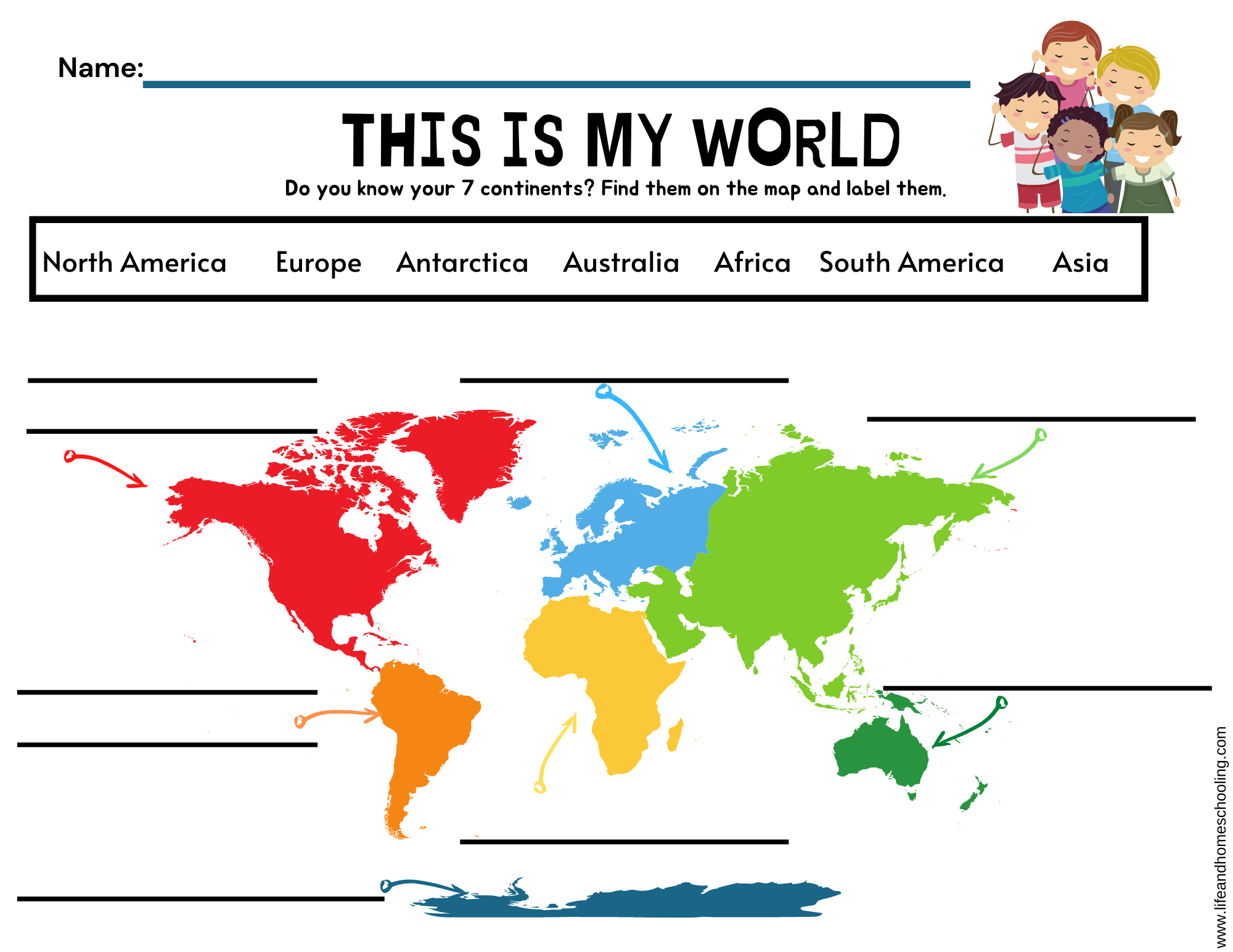The 7 Continents | lifeandhomeschooling