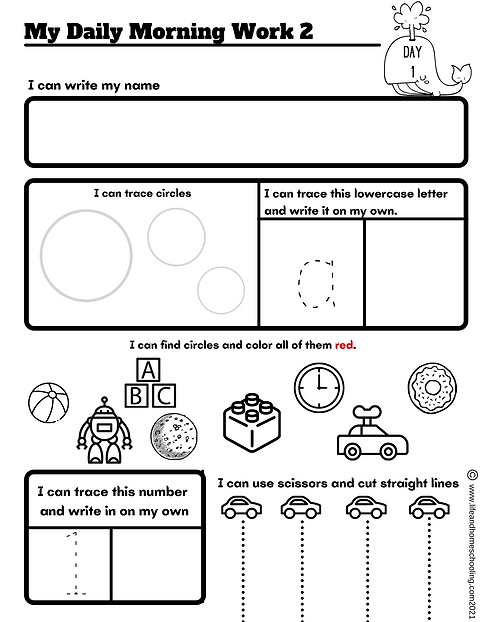Preschool Morning Work 2 | lifeandhomeschooling preschool-morning-work-2-lifeandhomeschooling