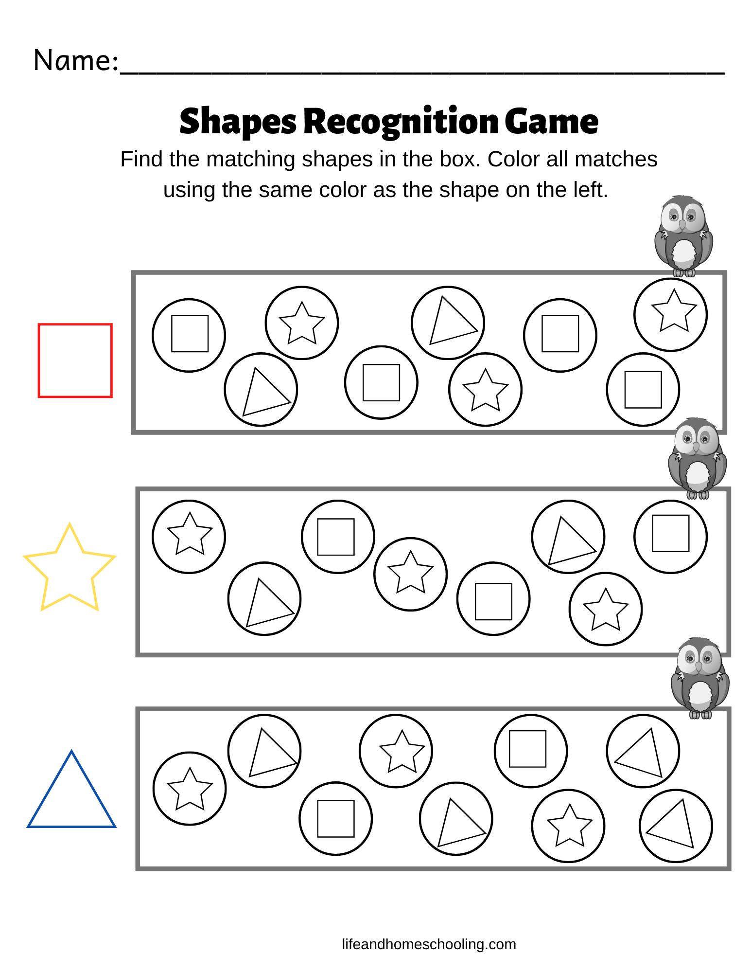 Shape Recognition Game