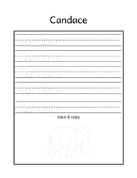 Free name tracing worksheet