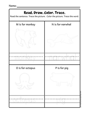 free preschool kindergarten tracing printable