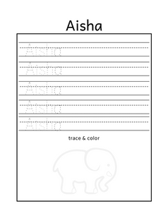 Free name tracing printable