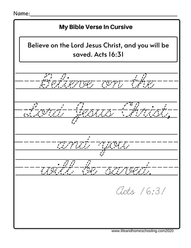 tracing bible verse cursive lifeandhomeschooling
