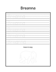 Free name tracing worksheet