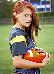 Capac Mi Senior Photographer. Capac High School Football Field Photoshoot. Megan Jones Photography
