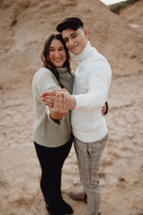 Heiratsantrag und Paarfotos in der Sandgrube Oerlinghausen