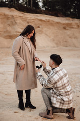 Heiratsantrag und Paarfotos in der Sandgrube Oerlinghausen