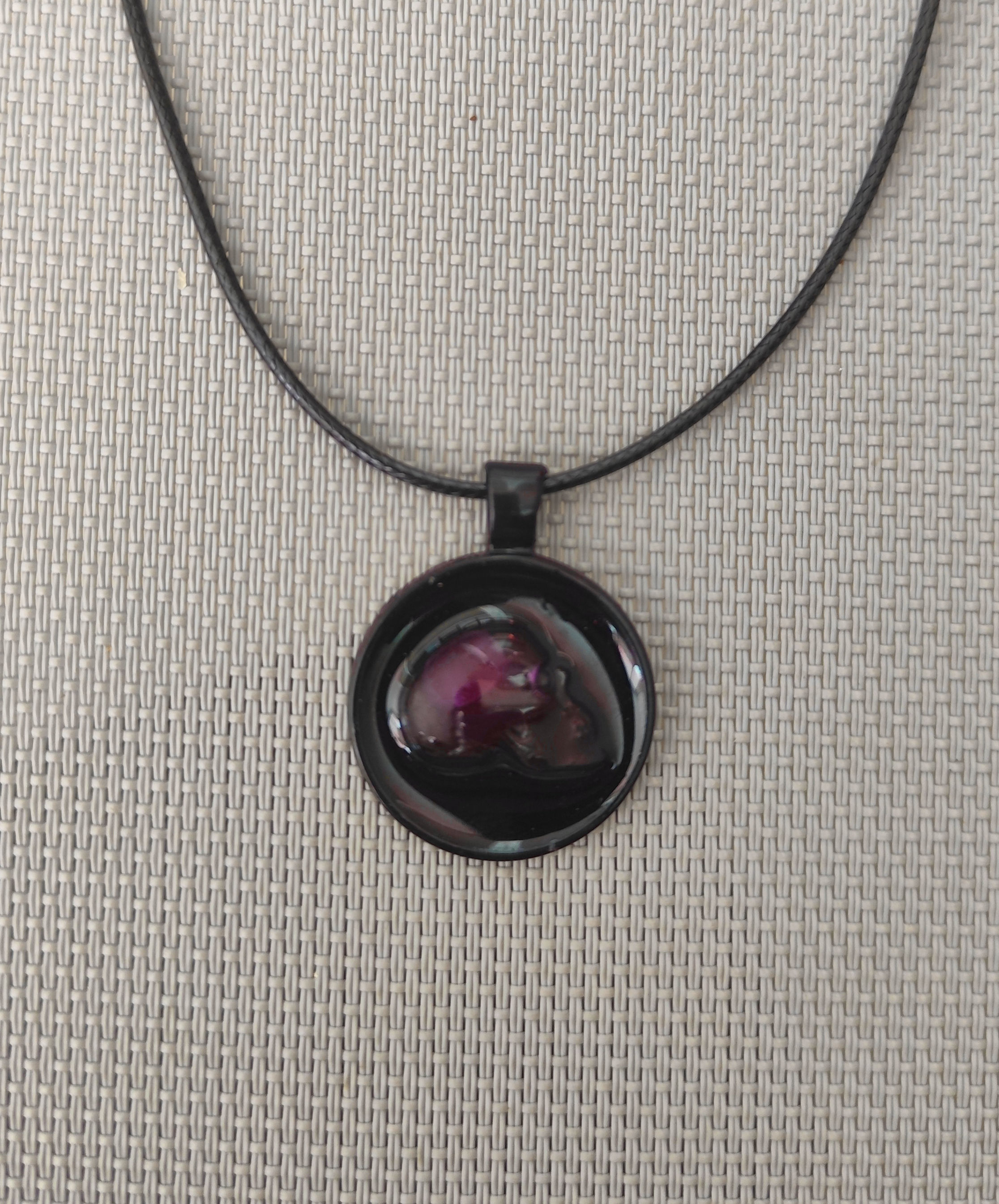Purple Human Skull Necklace