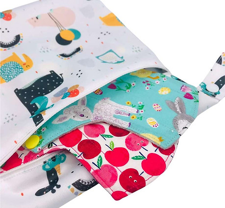 Menstrual pads made from Toby and Bee PUL waterproof fabric