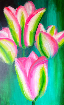 Gemälde aus der Flowers Serie: Tulpe Groenland