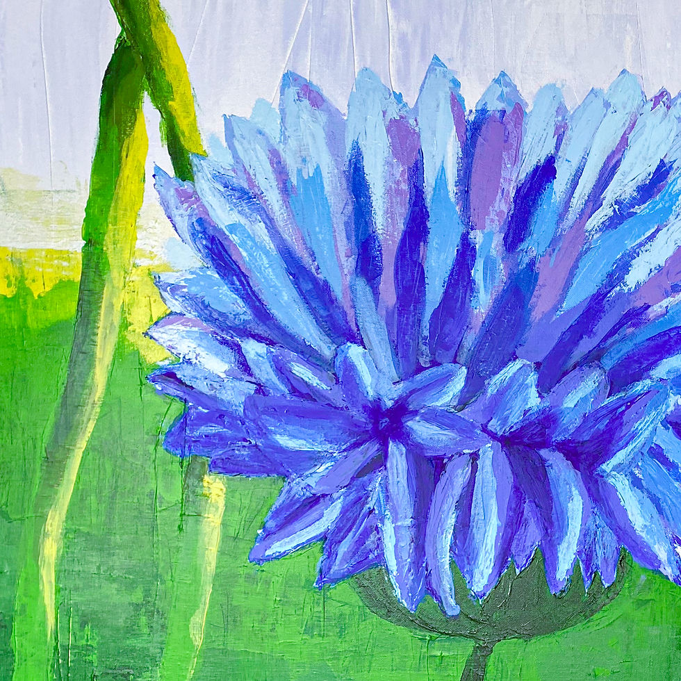 Miniaturbild: Original Gemälde - Kornblume 