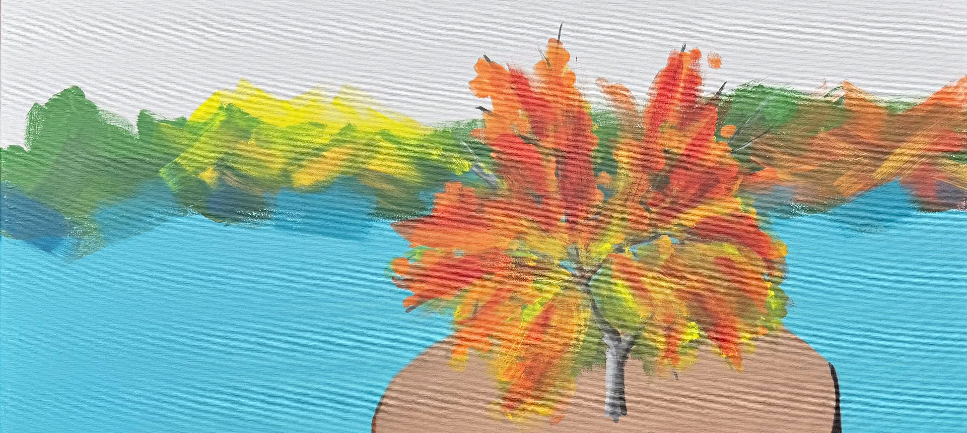 Details des Gemäldes aus der Garden Scenes Serie: „Small Islands – Autumn“ 