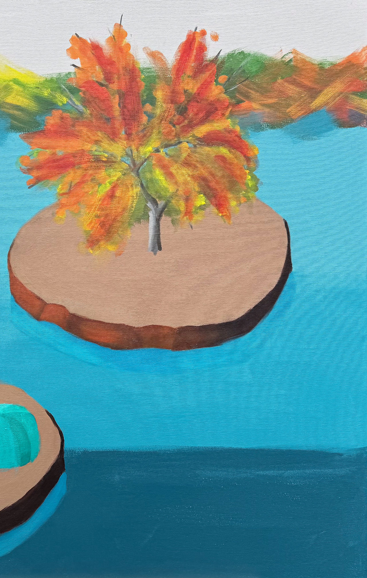Details des Gemäldes aus der Garden Scenes Serie: „Small Islands – Autumn“ 
