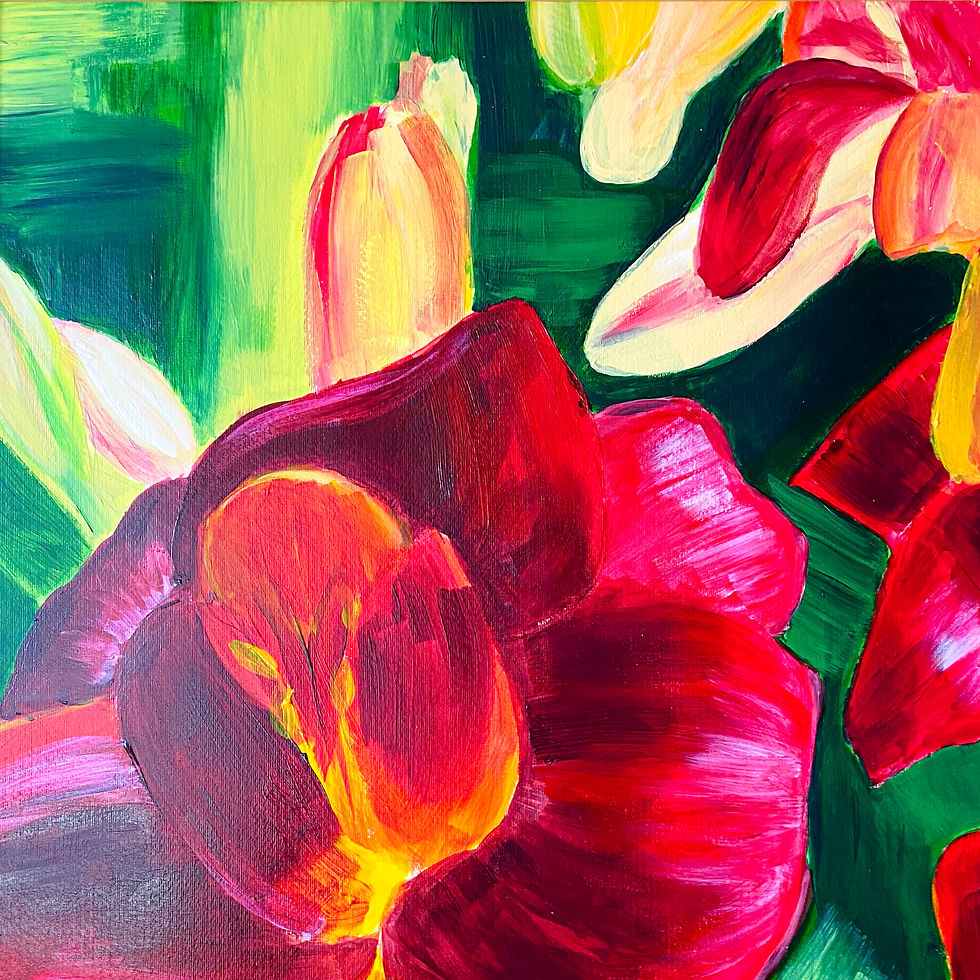 Miniaturbild: Original Gemälde - Taglilie Night Embers