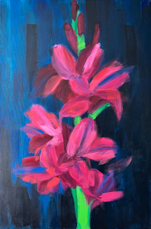 Gemälde - Gladiole Purpur