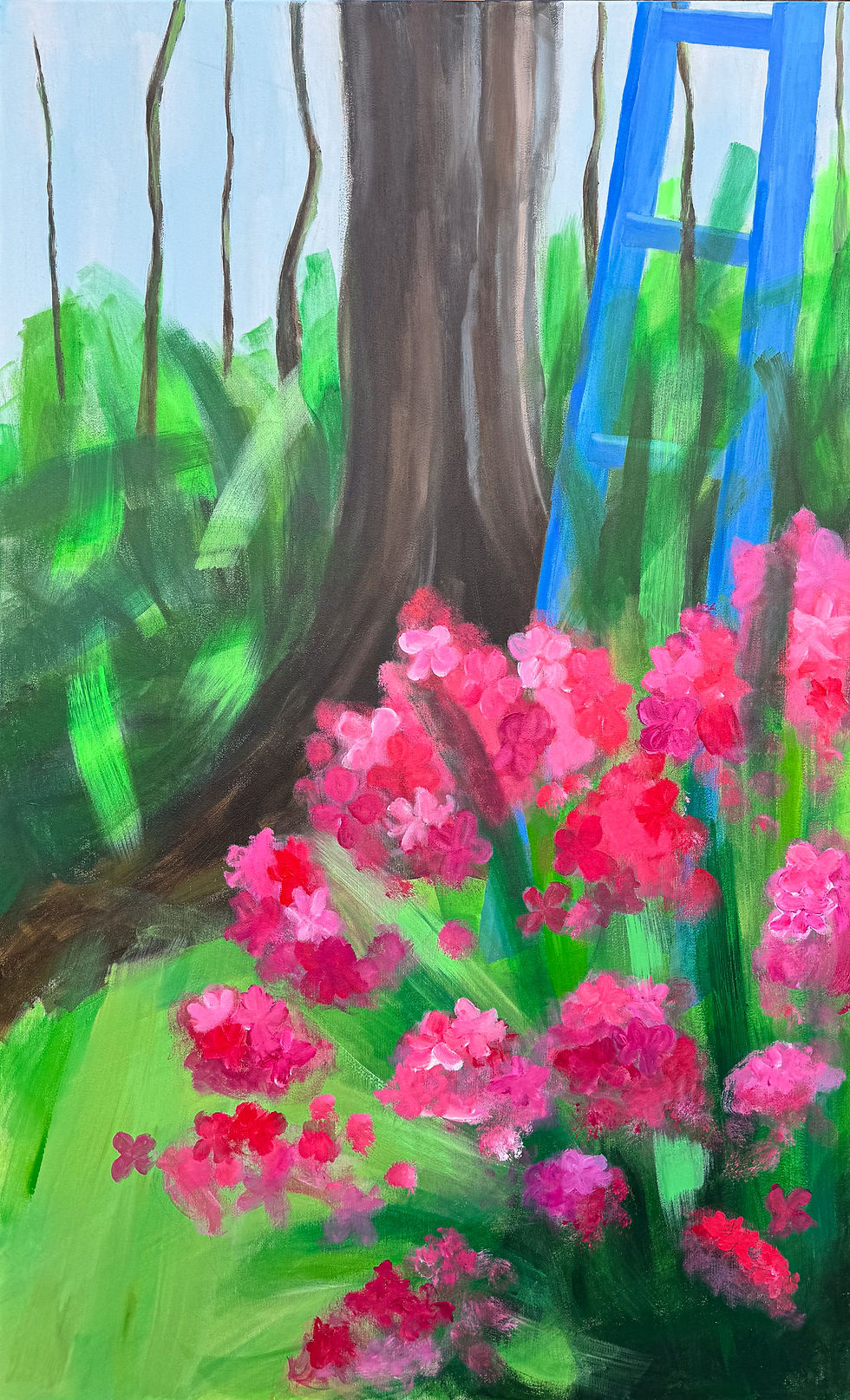 Gemälde aus der Garden Scenes Serie: "Ladder to the Hidden Treehouse" 