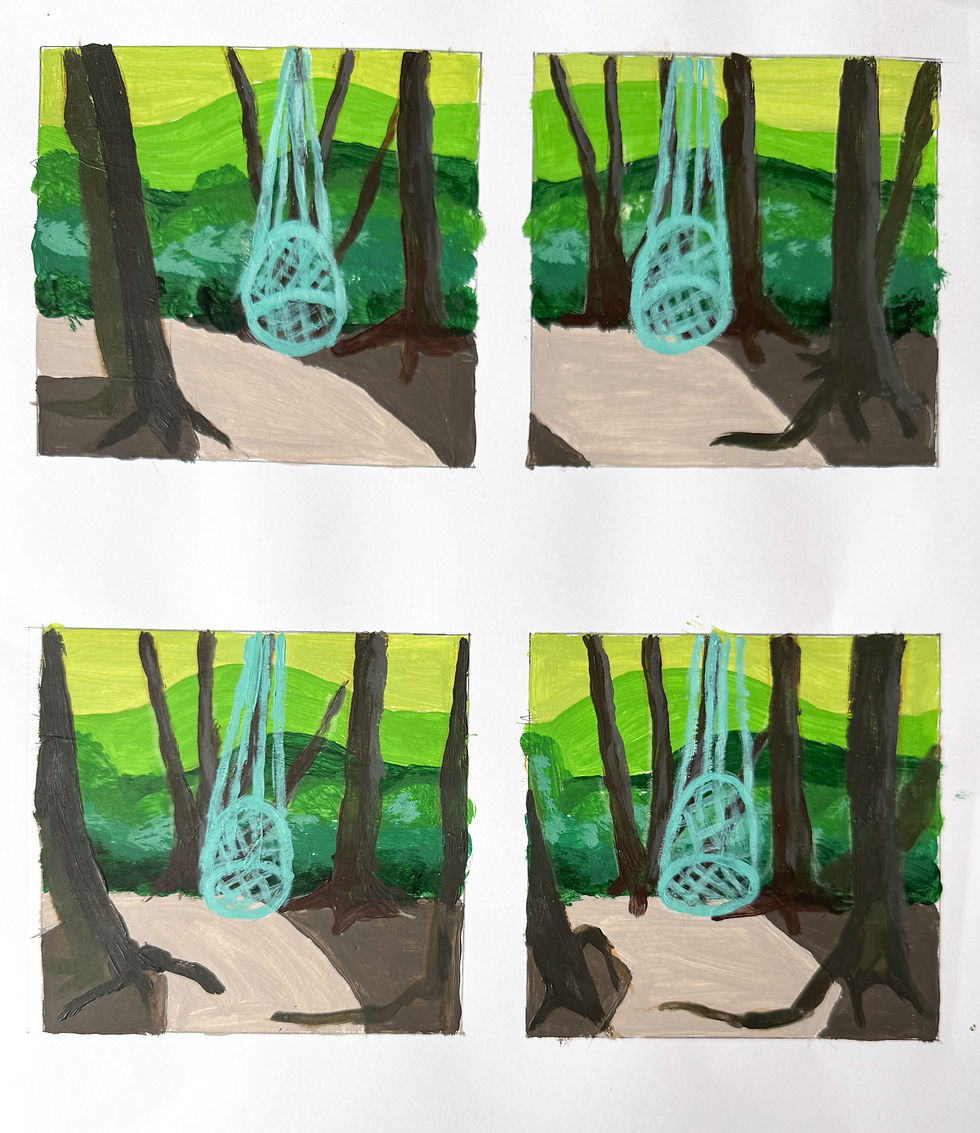 Skizzen zum Gemälde: Summer Dreams Beneath the Trees