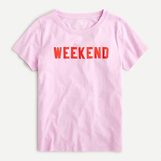 J. Crew Vintage Cotton "Weekend" T-Shirt