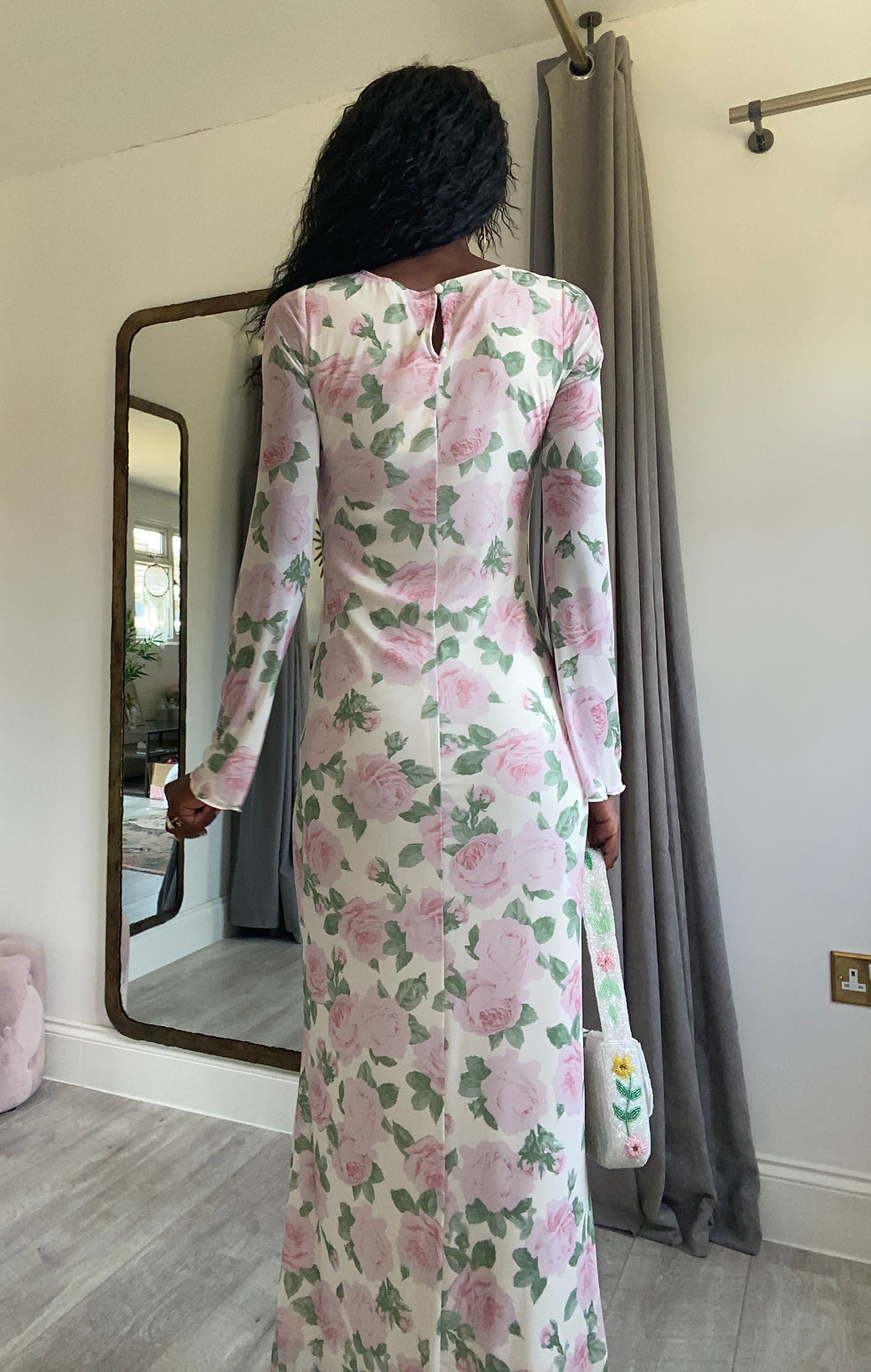 Thumbnail: Posie Floral Print Bell Sleeve Maxi Dress