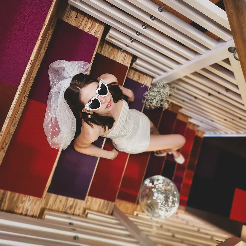 Thumbnail: The Second Star Celestial Mini Veil in White- Shoulder Length 18”