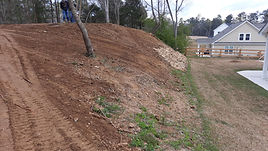 After Grade, rip rap for water run off.JPG