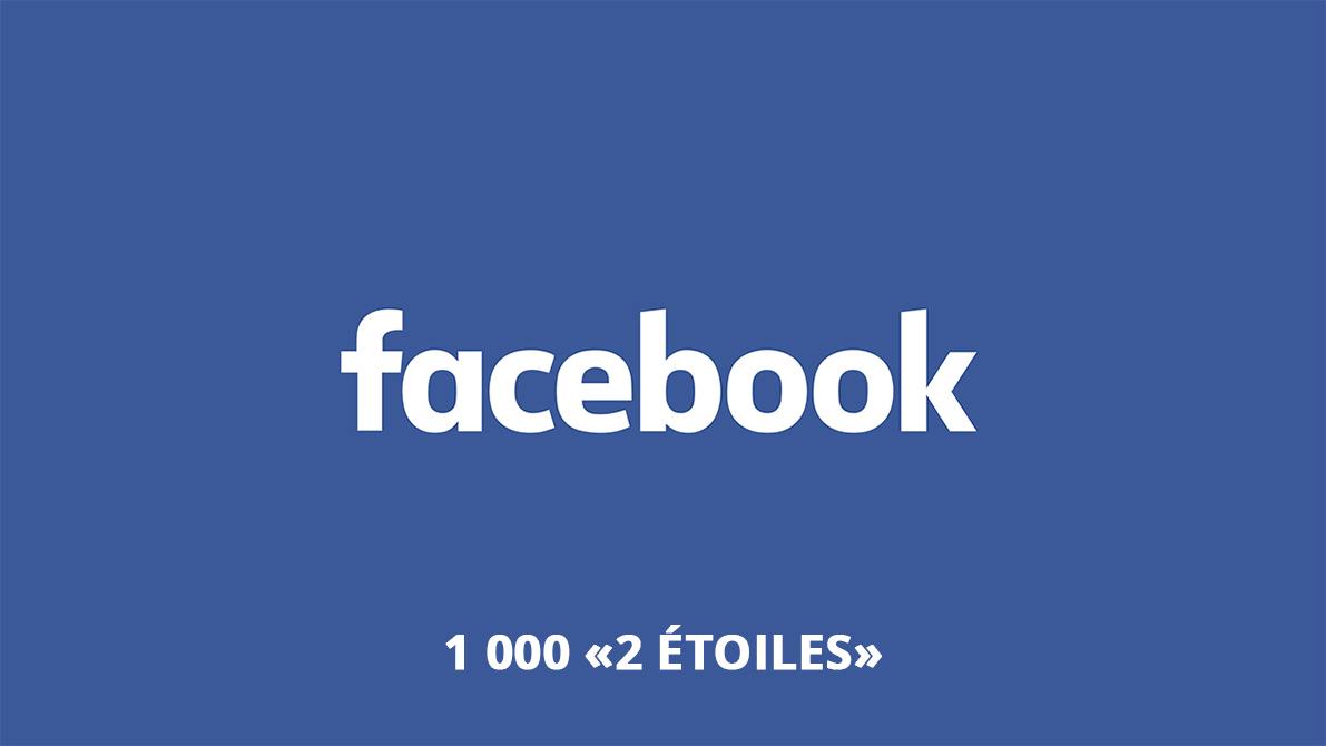 1,000 "2 stars" Facebook