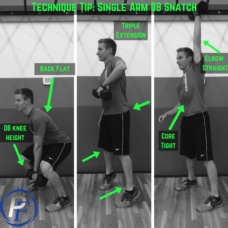 Technique Tip Single Arm DB Snatch Performance Fitness