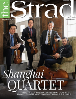 Shanghai Quartet on the cover of The Strad Magazine. Photo by Lisa-Marie Mazzucco