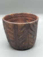 Tumbler with iron oxide finish