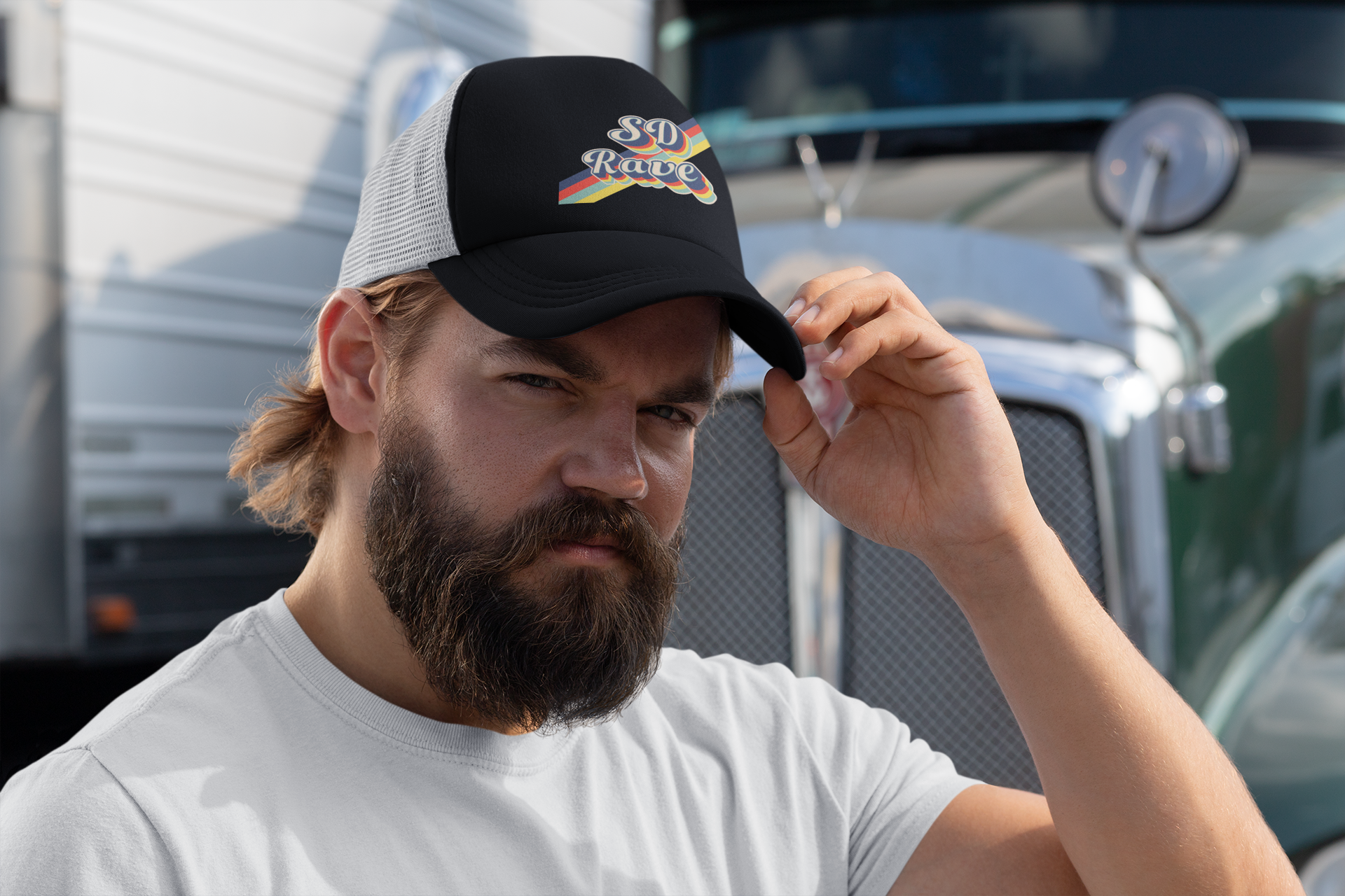 SD Rave Vintage Trucker Cap (Embroidered)