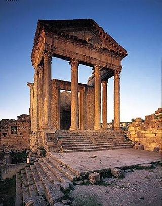 Roman temple ruins at Carthage, reflecting the city’s reconstruction under Roman rule