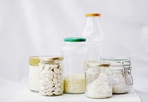 dry ingredients stored in glass jars for everyday kitchen use