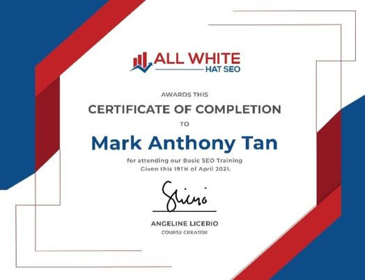SEO Certificate 01