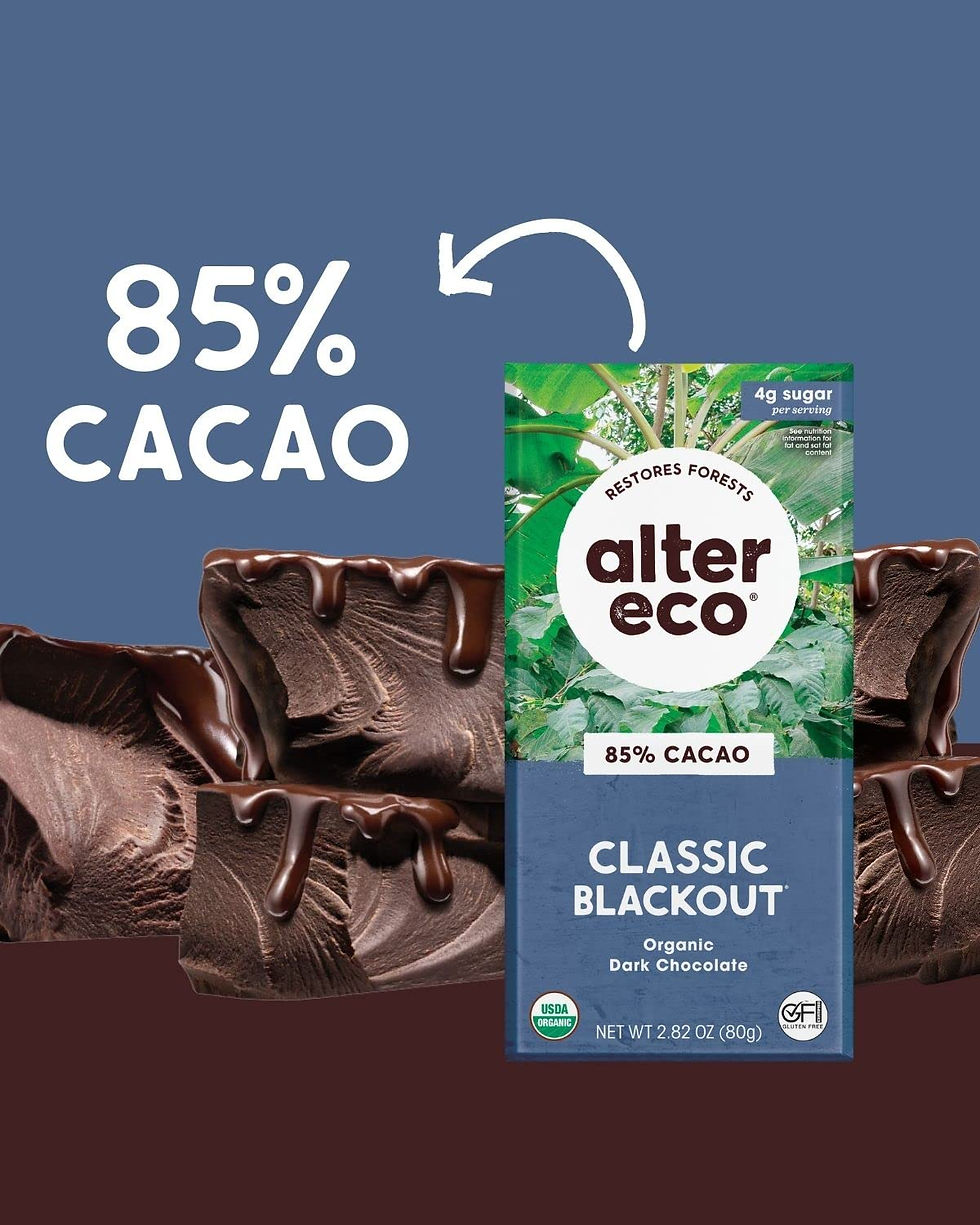 Thumbnail: Alter Eco | Classic Blackout | 85% Pure Dark Cocoa, Fair Trade, Organic, Non-...
