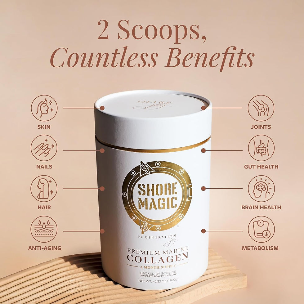 Thumbnail: Shore Magic Premium Marine Collagen Powder Types I-IV | Wild Fish-Sourced, Hy...