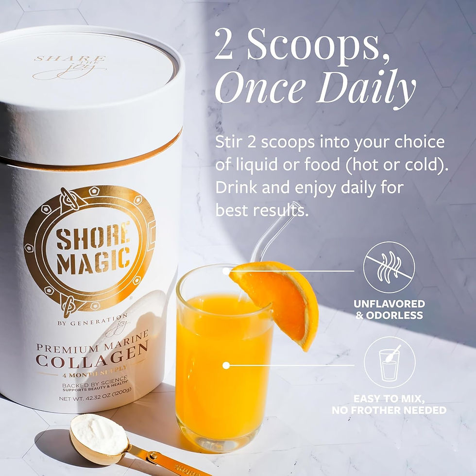 Thumbnail: Shore Magic Premium Marine Collagen Powder Types I-IV | Wild Fish-Sourced, Hy...