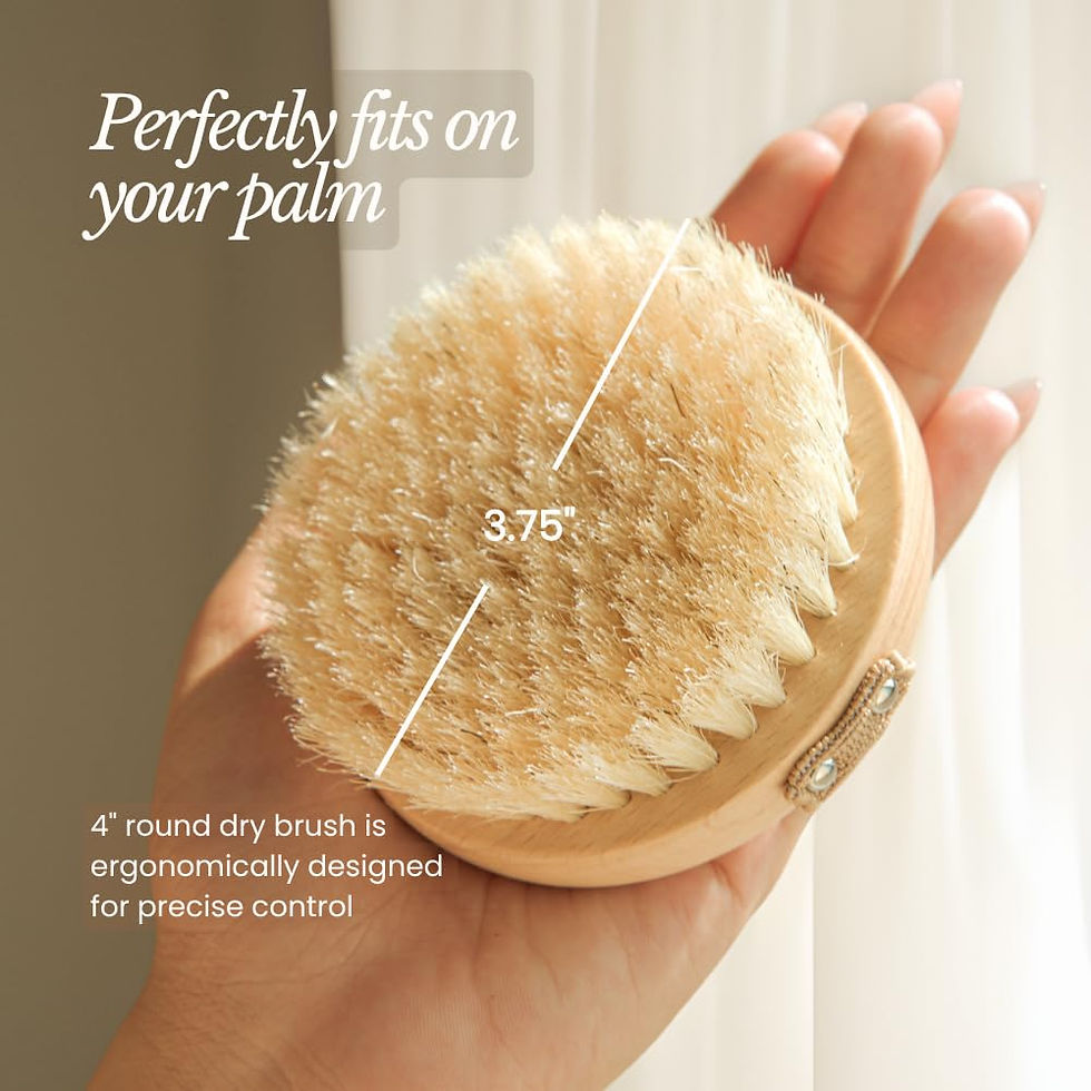 Thumbnail: Bare Botanics Dry Body Brush for Lymphatic Drainage - Improve Circulation w/G...