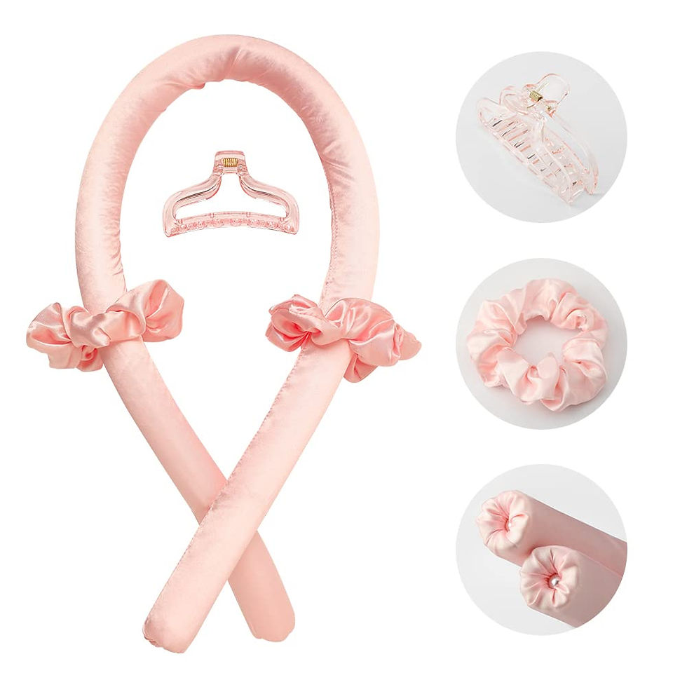 Thumbnail: Heatless Curling Rod Headband No Heat Silk Ribbon Curling Rod Hair Roller Cur...