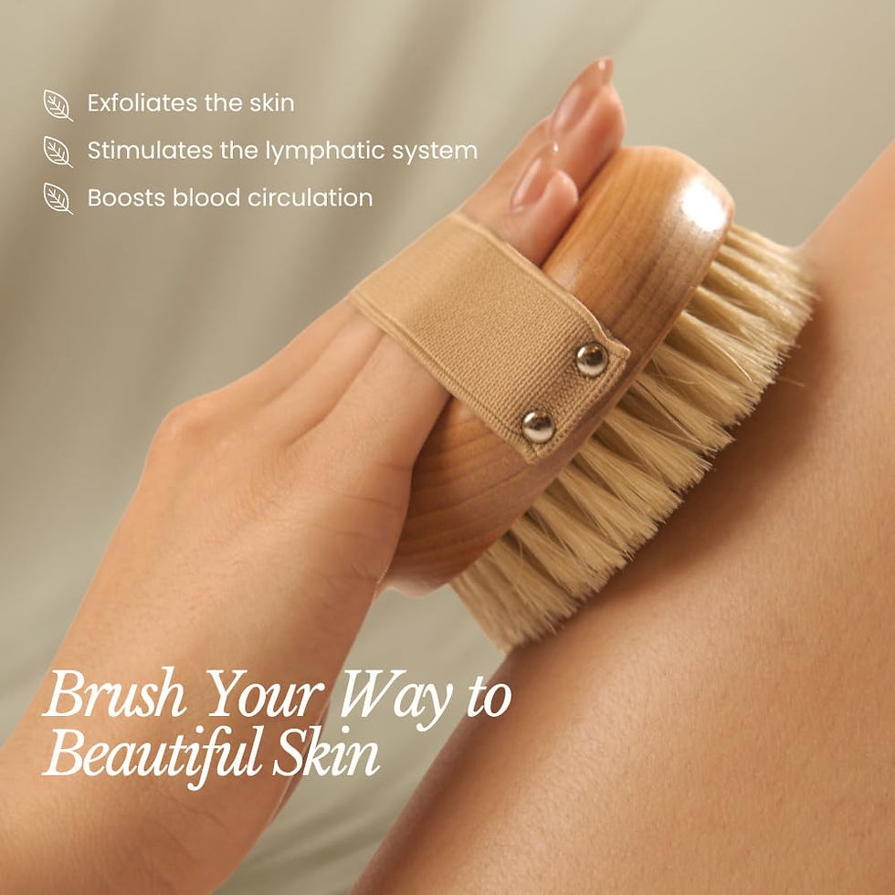 Thumbnail: Bare Botanics Dry Body Brush for Lymphatic Drainage - Improve Circulation w/G...