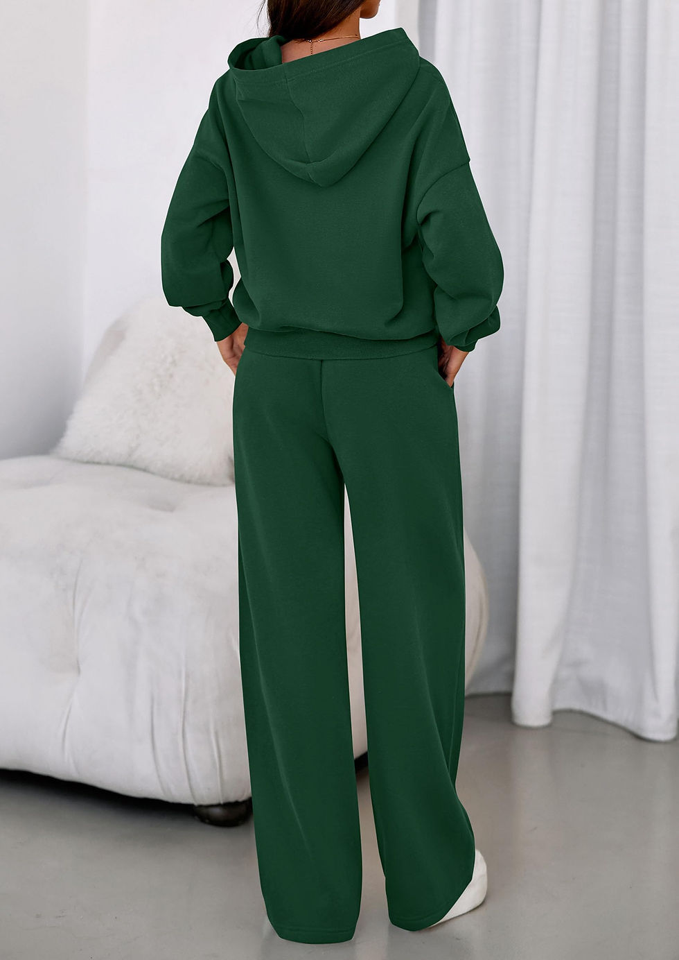 Thumbnail: PRETTYGARDEN Womens Sweatsuits 2 Piece Set 2026 Casual Winter Long Sleeve Hoo...