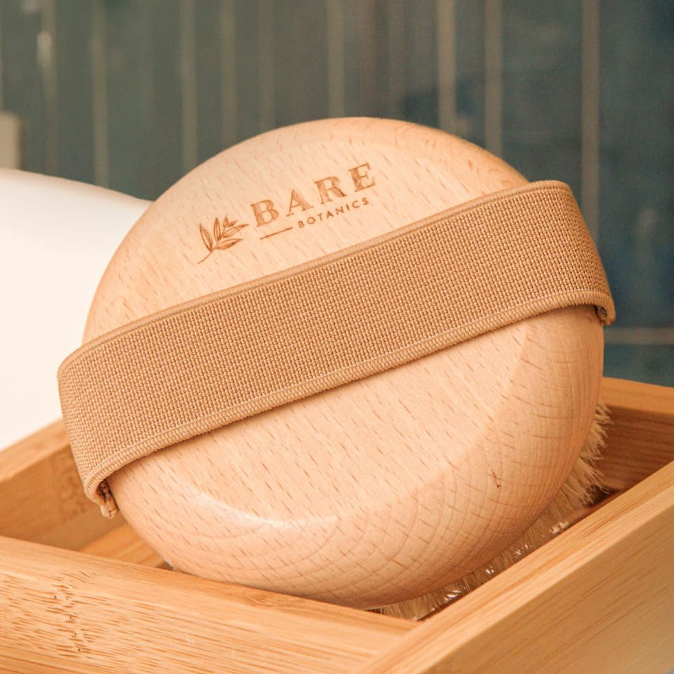 Thumbnail: Bare Botanics Dry Body Brush for Lymphatic Drainage - Improve Circulation w/G...