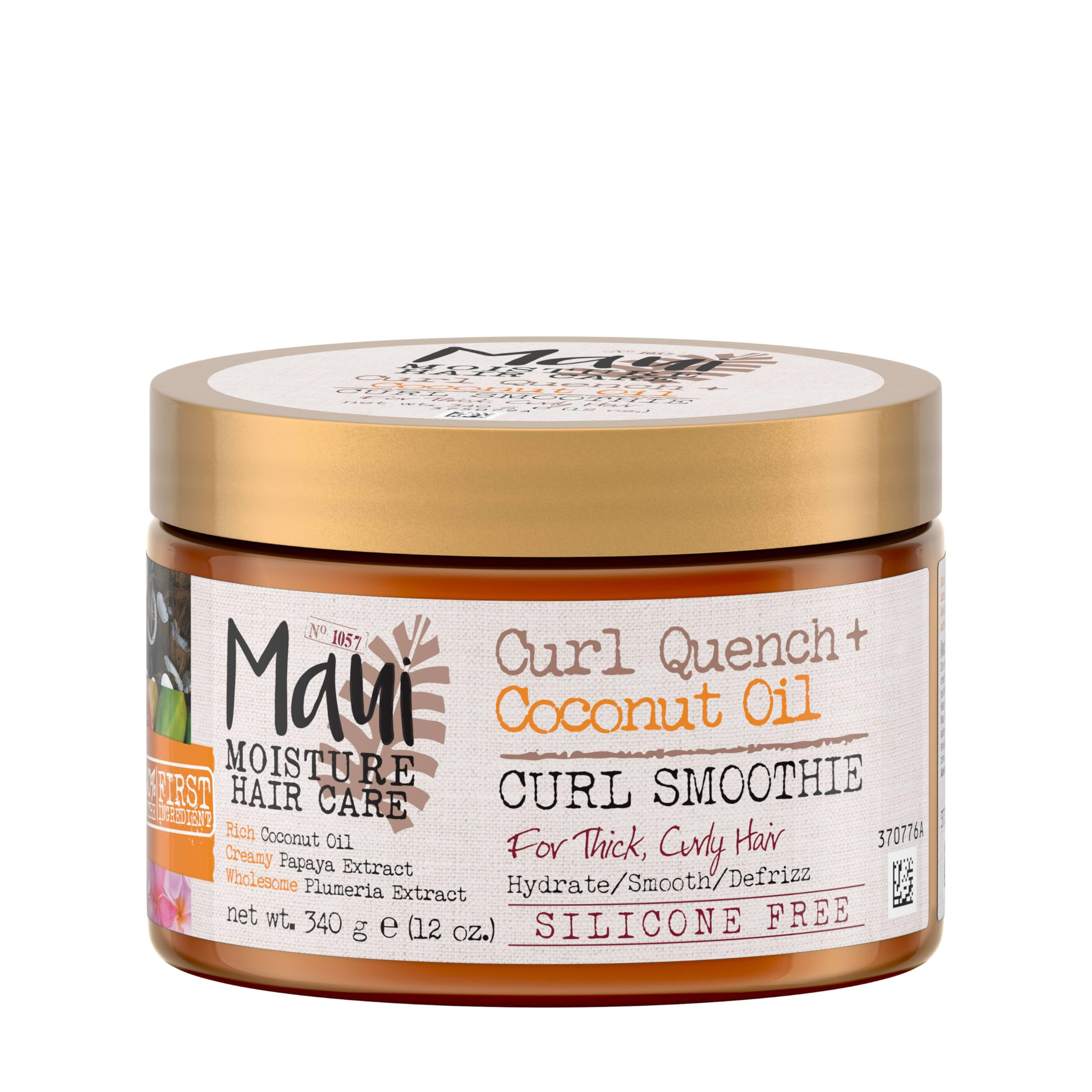 Maui Moisture Curl Quench + Coconut Oil Hydrating Curl Cream Smoothie, Curly ...