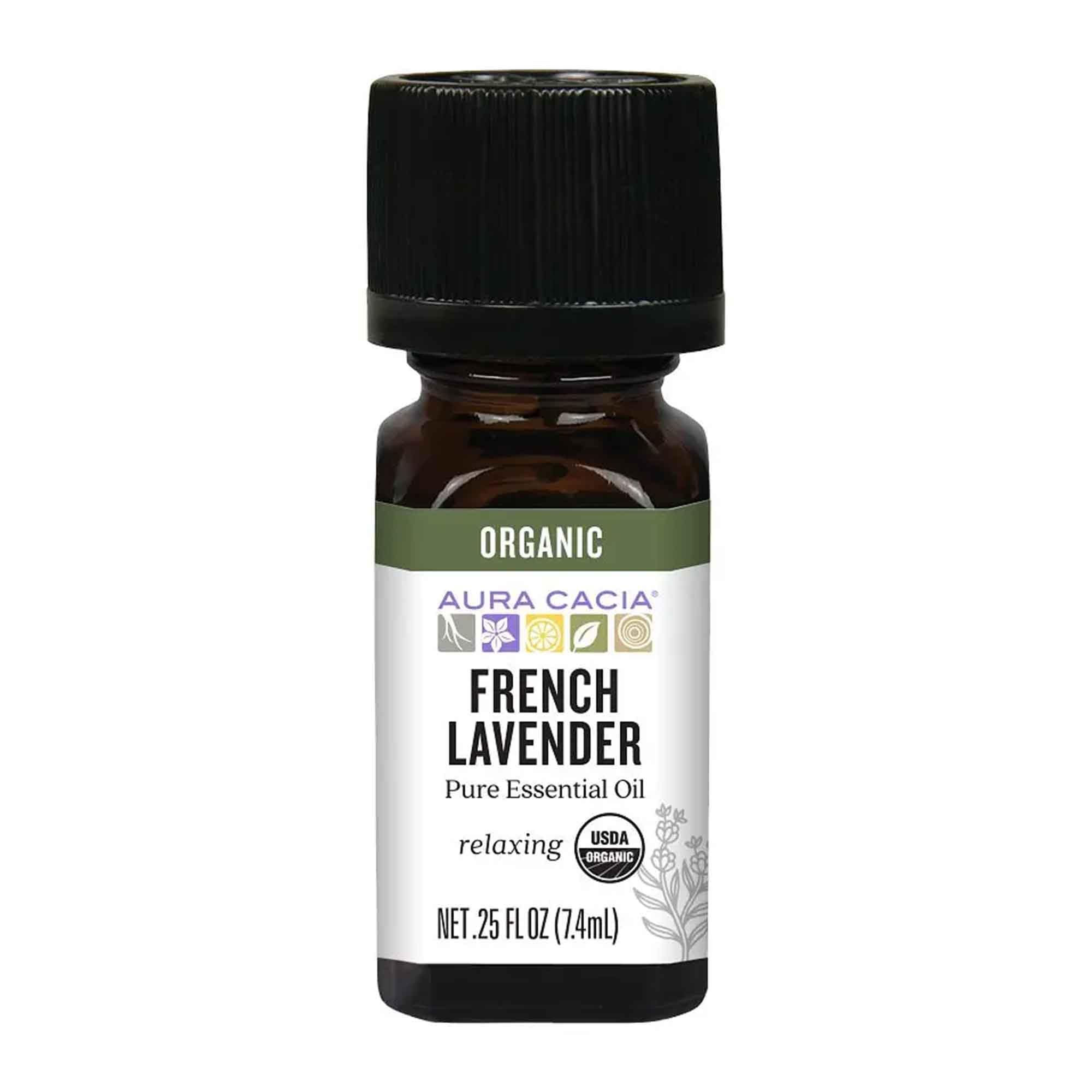 Aura Cacia Organic French Lavender Essential Oil, 100% Pure Lavandula Angusti...