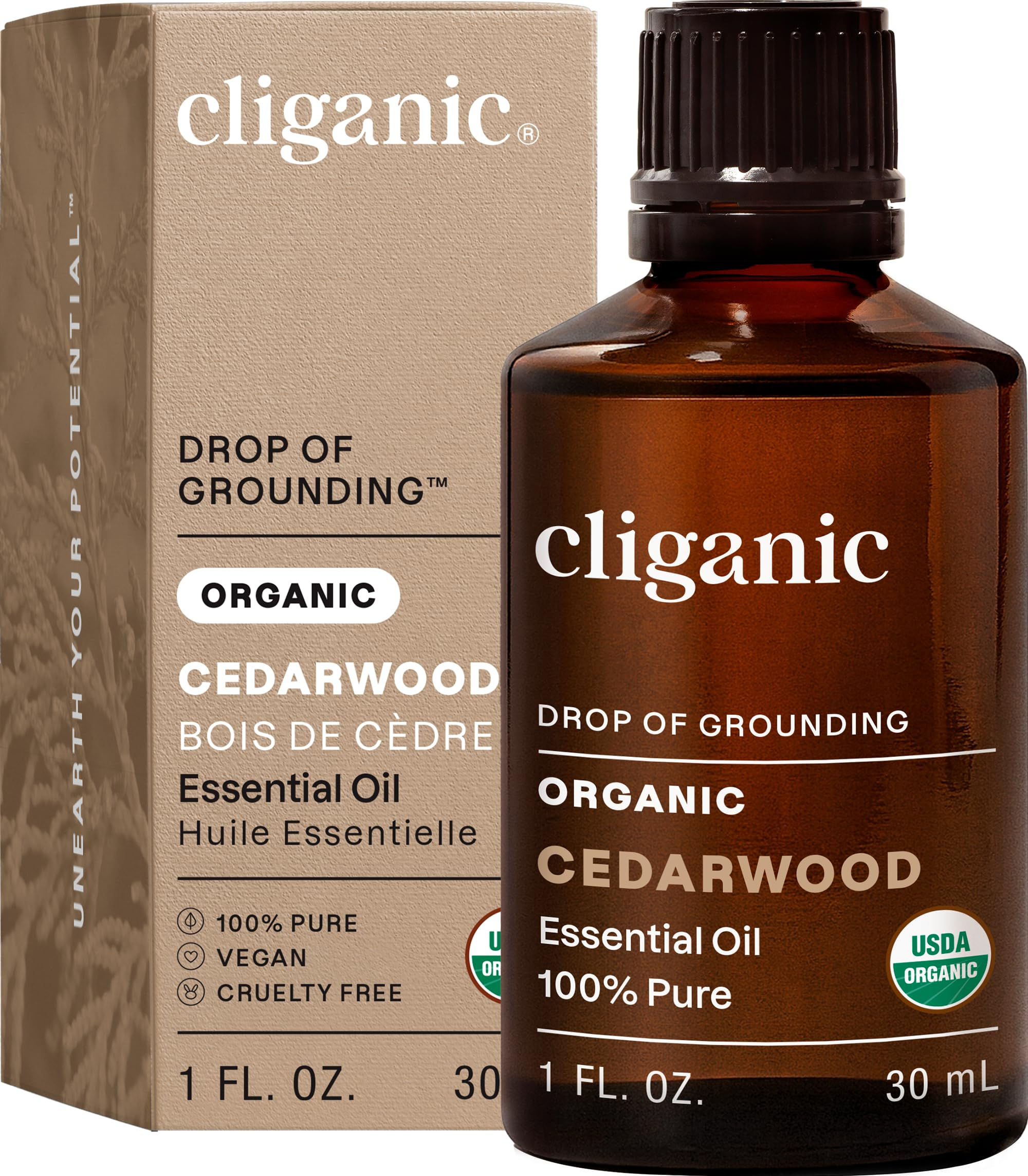 Cliganic Organic Cedarwood Essential Oil - 100% Pure Natural Undiluted, for A...