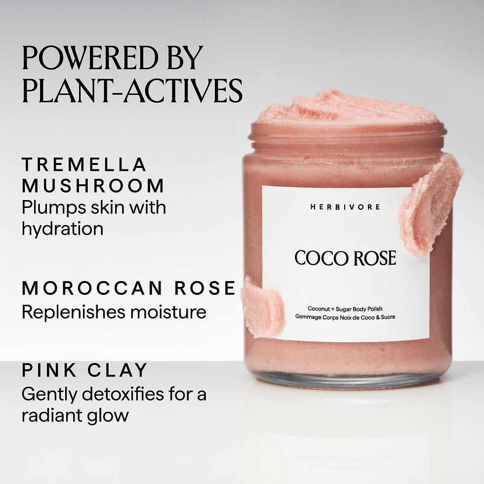 Thumbnail: HERBIVORE Coco Rose Coconut Oil Body Polish | Exfoliating Body Scrub with She...