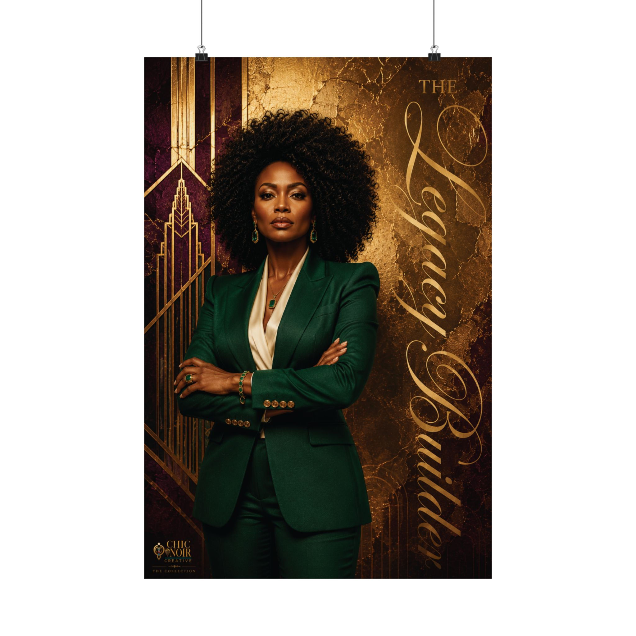 "The Legacy Builder" - Matte Vertical Poster —  Afrocentric Portrait Wall Art