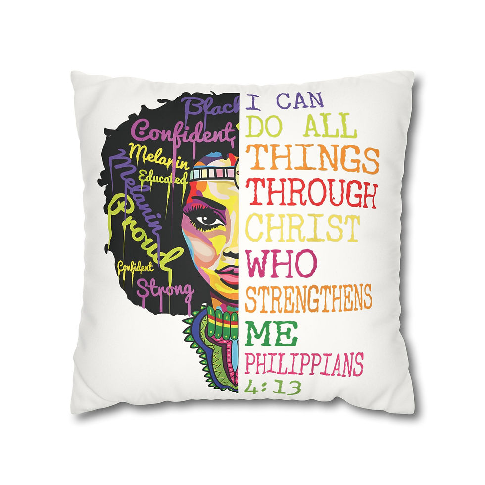 Thumbnail: I can do all things, Faux Suede, Affirmation Pillowcase