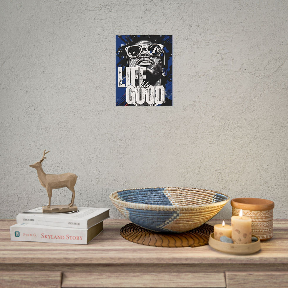 Thumbnail: Poster Print - Life Is Good, Inspirational Black Art